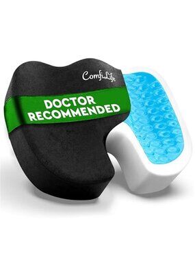 Seat Cushion Memory Foam Gel Coccyx Pillow Sciatica Pain Relief Office Car